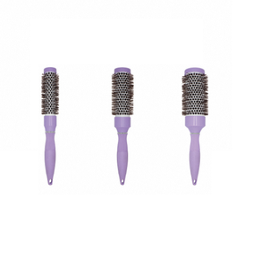 Brosse à rouler de qualité salon avec manche en M, baril en céramique, manche antidérapant en caoutchouc, poils de sanglier doux pour cheveux lisses, bouclés ou raides - Product Image 3