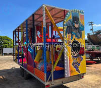 Équipement d'amusement commercial populaire pour parc extérieur, aire de jeux pliable avec remorque pour enfants en promotion