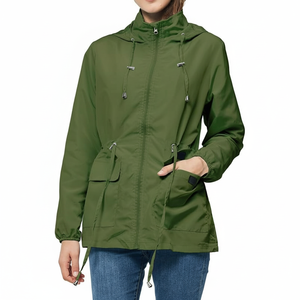 Running Jackets Lightweight Windproof <b>Bike</b> Windbreaker Sports Women's Cycling Reflective with Hooded Denim Jacket - Product Image 1