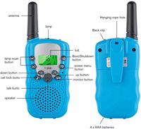 Hochwertiges 22-Kanal 3-Kilometer-Reichweite Zweiwege-Funkgerät Mini Walkie-Talkie Modernes Plastikdesign für Kinder-Abschlussfeier-Spiele