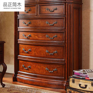 <span class=keywords><strong>Armoire</strong></span> de salon à 6 tiroirs de style américain classique, fabriquée sur mesure, <span class=keywords><strong>en</strong></span> <span class=keywords><strong>bois</strong></span> massif importé, peinture écologique, grande capacité de rangement - Product Image 2