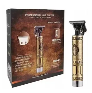 USB Vintage T9 0MM tallado profesional recortador de pelo barba para hombre eléctrico inalámbrico máquina para cortar cabello Barbero Clipper