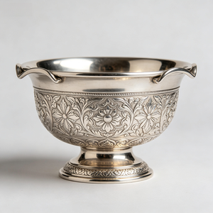 Custom High Relief Engraved CNC Machined Stainless Steel Silver Plated OEM Bowl for Home Decoration - Product Image 3