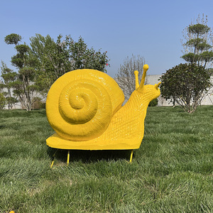 Sculpture d'escargot en fibre de verre pour décoration de jardin extérieur, animal de dessin animé, à poser au sol, forme irrégulière - Product Image 5