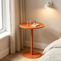 Table basse ronde en fer colorée de style nordique, minimaliste et moderne, en métal, pour chambre, salon, balcon, meubles de maison