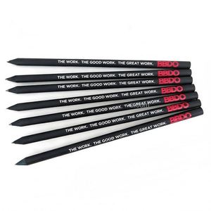 Lápices Escolares Personalizados al por Mayor de 7'' Totalmente Negros Hb con Logotipo de 2 Colores para Publicidad - Product Image 3