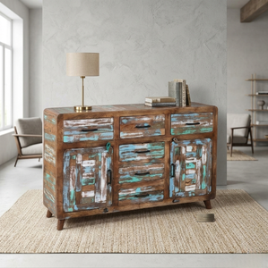 Aparador de Madera de Estilo Único Hecho a Mano con Cajones para Cocina, Comedor, Sala de Estar, Hoteles y Restaurantes - Product Image 1