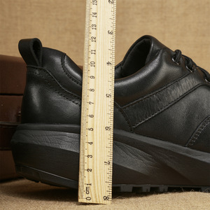Chaussures bateau pour hommes en cuir véritable à lacets, bout rond, semelle extérieure en caoutchouc légère, toutes saisons, décontractées, pour l'extérieur - Product Image 2