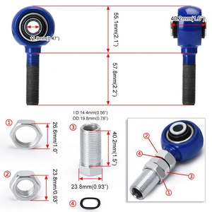 Pour 89-94 240SX S13 cambrure + bras de Traction + <span class=keywords><strong>Tension</strong></span> + bras d'orteil arrière réglable bleu 9816 + 9823 + 9836 + 9805 - Product Image 3