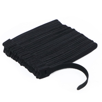 Attaches de câble étanches écologiques en nylon noir 12x125mm ignifuges dos à dos sangles de rangement à crochet pour bureau à domicile