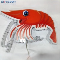 Papan Tanda LED Grafis Hewan Kustom Skyseen dengan Cetakan UV 3D untuk Penggunaan Dalam/Luar Ruangan, Periklanan, dan Dekorasi