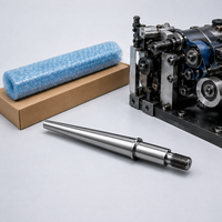 Axe conique en acier usiné CNC suisse sur mesure pour mécanismes de bobinage et d'outillage compact