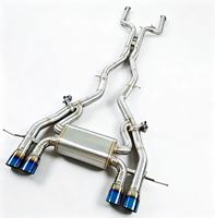 Système d'échappement Catback à soupapes haute performance en acier inoxydable bleu brûlé de 1,5 mm d'épaisseur pour G80 G82 M3 M4 S58 3.0T