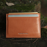 Hiram Beron Produits Premium Dropship Vente en Gros Étui Porte-Cartes Blocage RFID en Cuir Italien Tanné Végétal