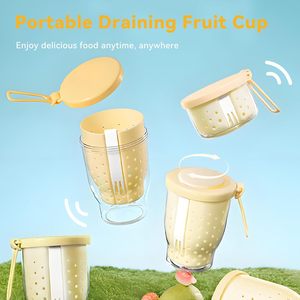 Botsparty Gobelet Réutilisable 2-en-1 de 39 oz pour Salade de Fruits avec <span class=keywords><strong>Couvercle</strong></span>, Anti-fuite, Sans BPA, Contenant Alimentaire Sûr, Double Couche avec Trous de Drainage - Product Image 6