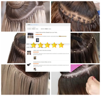 Xuchang Harmony 1000 pièces 4.5*2.5*2.5mm micro anneaux en aluminium silicone perles doublées pour extensions de cheveux 9 couleurs en option
