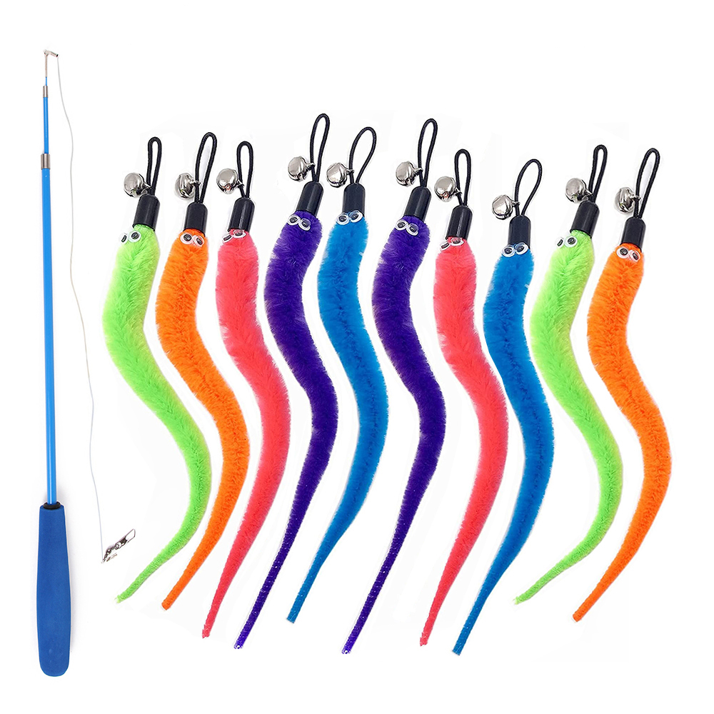 manufacturer wholesale high quality 11 items interactive cat feather toys set