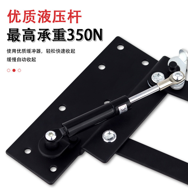 Upgraded Pneumatic Coffee Table Hinges Black Metal Chair Mechanism With Buffer Damping Automatic Lifting Hardware Accessories
