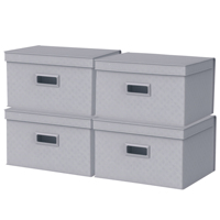 Boîte de rangement en tissu avec couvercle, bac pliable pour dortoir, appartement, placard, chambre, chambre d'enfant, étagère à jouets, organisation de la maison