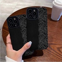 Étui de protection pour téléphone portable en cuir artificiel TPU avec impression de motif de nuage porte-bonheur pour iPhone Xs 11 12 13 14 15 16 17 18 Pro Max