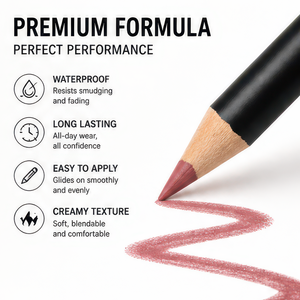 Crayon à lèvres minéral bio longue tenue 20 couleurs, porte-crayon noir en bois, marque privée, logo personnalisé pour maquillage de fête - Product Image 2