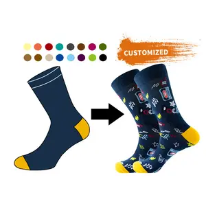 L & J shoes – chaussettes colorées de dessin animé unisexe, en boîte cadeau Unique, chaussettes joyeuses, Design de bande, fabricant de chaussettes amusantes