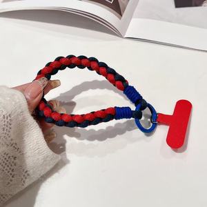 Trendy INS Style Braided Design <b>Phone</b> <b>Lanyard</b> Short Vibrant Color Wrist <b>Strap</b> Hand <b>Strap</b> Anti-Loss <b>Phone</b> Cord Wholesale - Product Image 1