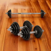 Ensemble d'haltères réglables en fonte avec connecteur de barre, équipement de fitness pour la maison, étui de rangement inclus