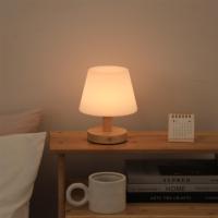 Design romantique organique simple nordique bois PE 2000mAh led tables recharge lampe veilleuses pour décor de chevet