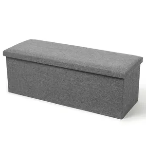 Polyester Modern Hot Selling Folding Storage Ottoman Long Ottoman Bench Stools & Ottoman