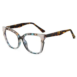 抗放射線メガネブルーライトブロッキングアイウェアメガネ女性ダイヤモンドバタフライスクエアTr90フレーム眼鏡用