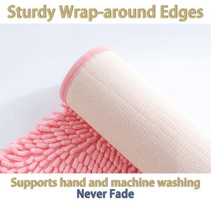 Alfombra de Chenilla Semicircular, Gruesa, Absorbente, Antideslizante, Moderna, Apta para Mascotas, para Baño, Cocina, Decoración del Hogar - Product Image 4