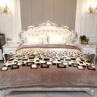 Benutzer definierte Queen-Size-Raschel Nerz Decke Weiche seidige Mikro faser Winter Wolle Bettdecke American Style Cartoon tragbare Betten