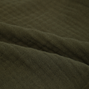 100% オーガニックコットンクリンクルリンクルガーゼクレープ無地コーミング糸モスリン生地織り軽量通気性 - Product Image 1