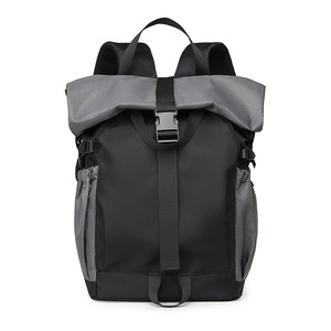 Nueva mochila transfronteriza personalizada de estilo europeo y americano con diseño enrollable, mochila escolar informal de negocios para hombre. - Product Image 6