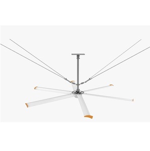Ventilateur de plafond HVLS à engrenages de fournisseur indien avec pales métalliques, large couverture et flux d'air stable, disponible à prix compétitif - Product Image 1