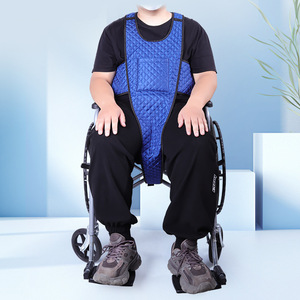 Ceinture de sécurité pour fauteuil roulant, support de taille bleu pour personnes âgées et handicapées, utilisation confortable pour fauteuil roulant manuel - Product Image 1