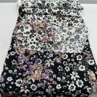 Technique tissée en tissu à paillettes imprimé en viscose 100% pour vêtements-uni pour chemises habillées et chemisiers