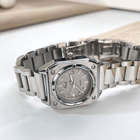 GEDI 61024 Kleid Mode Vintage Damen Quarz Armbanduhr Edelstahl Wasserdicht Luxus Quadrat Geschenk Leuchtende Mädchen Uhren
