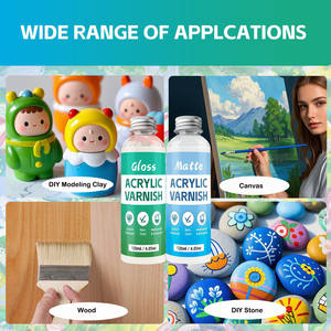 XinyiArt 60ml 120ml claro brillo mate acrílico barniz <span class=keywords><strong>aire</strong></span> seco <span class=keywords><strong>arcilla</strong></span> Esmalte <span class=keywords><strong>Arcilla</strong></span> barniz para modelo <span class=keywords><strong>arcilla</strong></span> artesanía cerámica impermeable - Product Image 5
