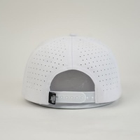 Casquette de baseball haut de gamme personnalisée à 5 panneaux avec logo brodé, perforations découpées au laser, casquette de sport imperméable, casquette de camionneur