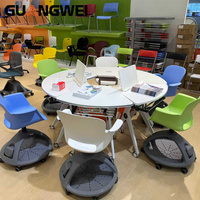 Meubles scolaires modernes et durables GUANGWEI, table pliante pour étudiants, bureau et chaise pour salle de classe intelligente, formation universitaire