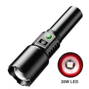 Linterna WOSEN de Alto Lumen con Pantalla Digital de Potencia, Zoom Telescópico, Recargable, Luz LED Táctica - Product Image 6