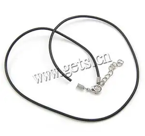 Nieuwe Sieraden Arrivals 2022 Rubber Koord Ketting 2Mm Kreeft Garnalen Sluiting 246043