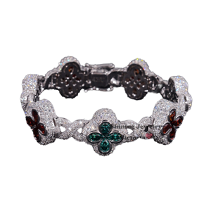 New Design VVS1 Moissanite Bracelets Unisex Pass Diamond Test <b>Cross</b> <b>Chain</b> 925 Silver Rhodium Plated Hip Hop Zuanfa GRA Gift Box - Product Image 2