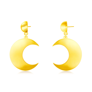Pendientes de Moda con Baño de Oro PVD, Acero Inoxidable 316L, Diseño de Luna Creciente, Joyería Sostenible y Resistente - Product Image 2