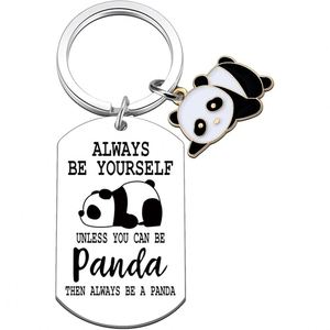 Quick Delivery Kawaii Panda Keychain for Kids Teens Girls Panda Lovers Jewelry Gifts Animal Keyring Christmas Birthday Favor - Product Image 1