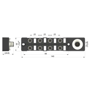 Convertidor CC-CC Aislado, Módulo de Salida con Protector de Sobretensión CA 1P, Analógico IP67, 8 E/S, Modbus/EtherCAT - Product Image 5