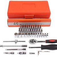 Outils de mécanicien en gros 53 pièces 1/4 entraînement clé à cliquet robuste ensemble d'outils