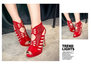 Sandales romaines sexy à talons hauts et bout ouvert, bottines, chaussures à talons aiguilles et bout ouvert, grandes tailles - Product Image 6